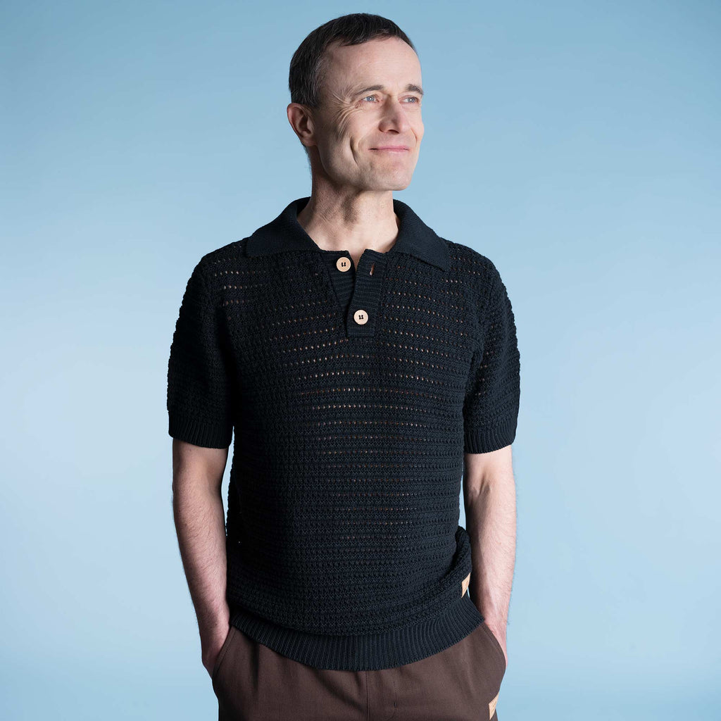 Organic cotton chunky knit shirt