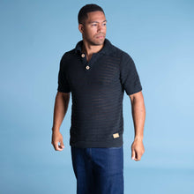 Load image into Gallery viewer, JON 100% Organic Cotton Chunky Knit Shirt (OC Thread, Coconut Buttons, No Polyester) (100% Biodegradable)