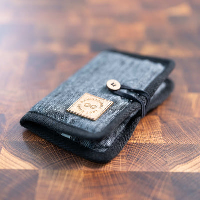 organic linen passport wallet