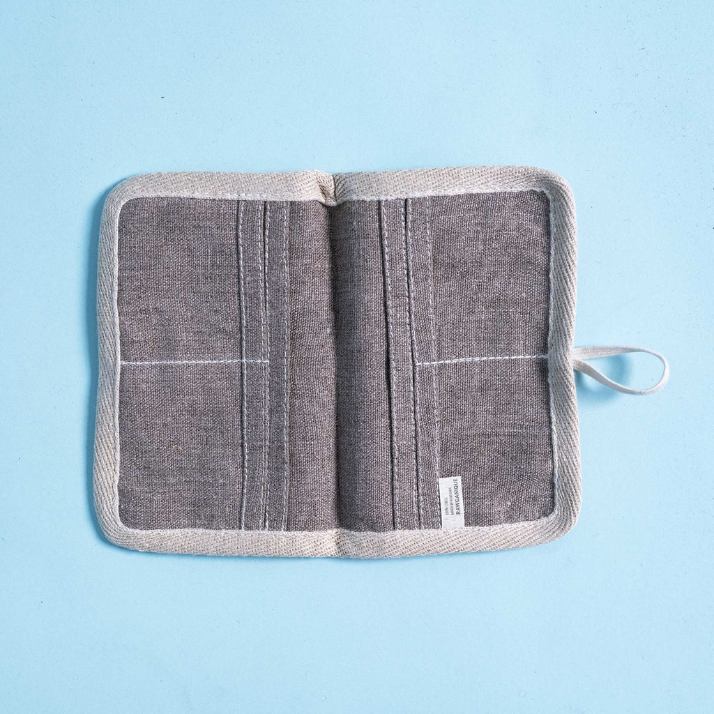 organic linen passport travel organizer