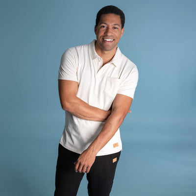 100% organic cotton knit golf shirt