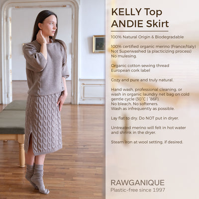 100% merino wool skirt