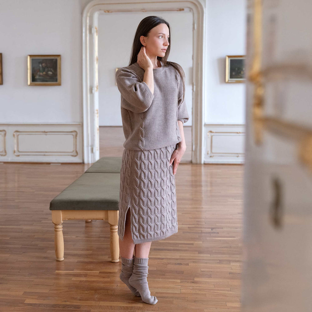 100% certified organic merino wool skirt