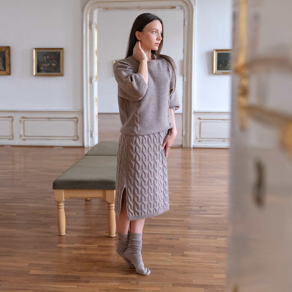 100% organic merino wool blouse sweater
