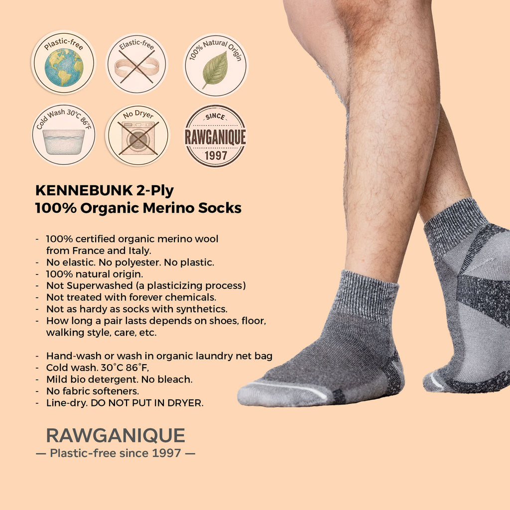 elastic-free 100% certified organic merino wool socks synthetic-free