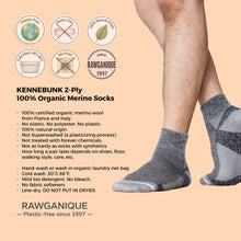 Load image into Gallery viewer, elastic-free 100% certified organic merino wool socks synthetic-free
