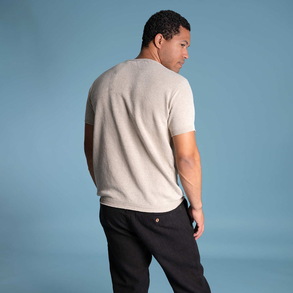 organic linen knit shirt