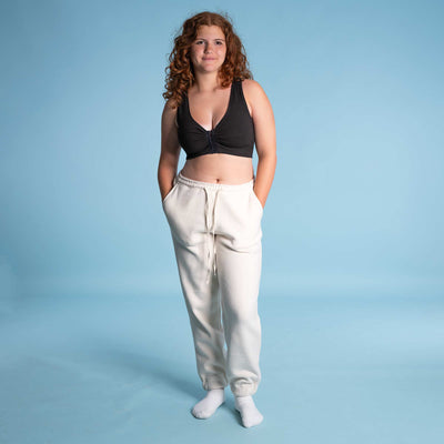 organic cotton fleece joggers for women