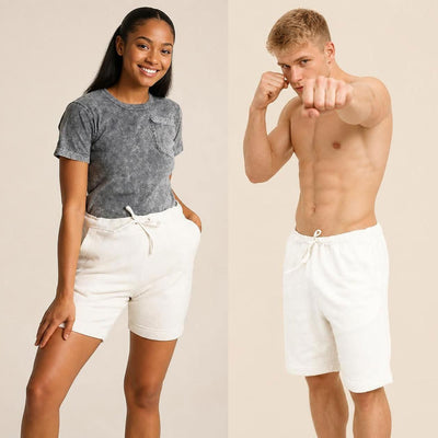 organic cotton fleece sweat shorts