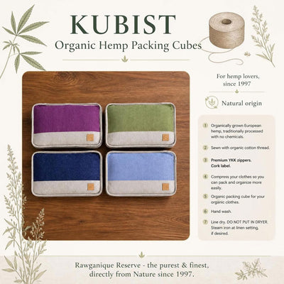 100% organic hemp packing cubes plastic-free