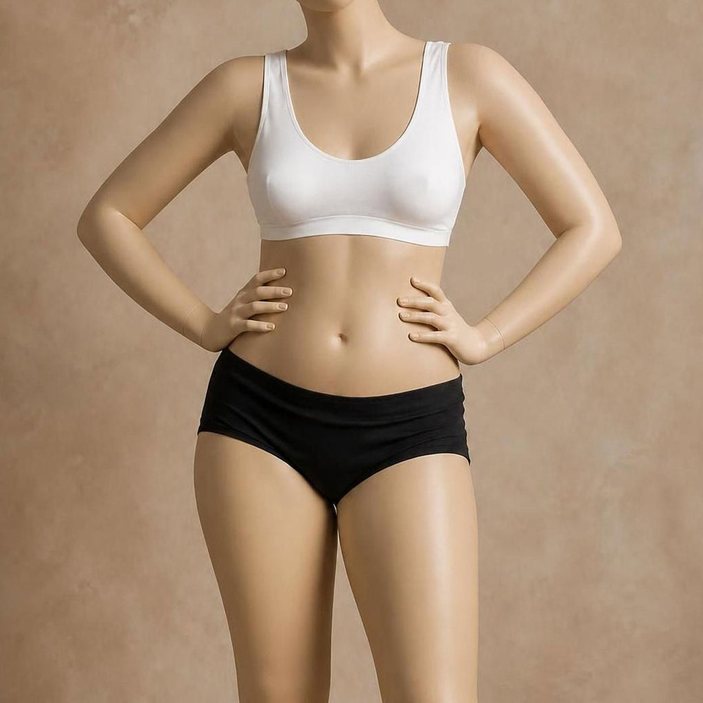 plastic-free 100% organic cotton boy short panty made in USA