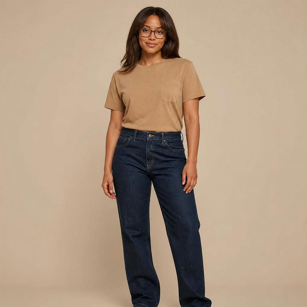 LAKEFOREST Limited Edition 100% Organic Cotton Luxury Pocket T-Shirt Colorgrown Brown (Dye-free, OC Thread, No Latex, No Elastic, No Polyester, No Formaldehyde, No Forever Chemicals, OC Thread Option) (100% Natural Origin & Biodegradable)