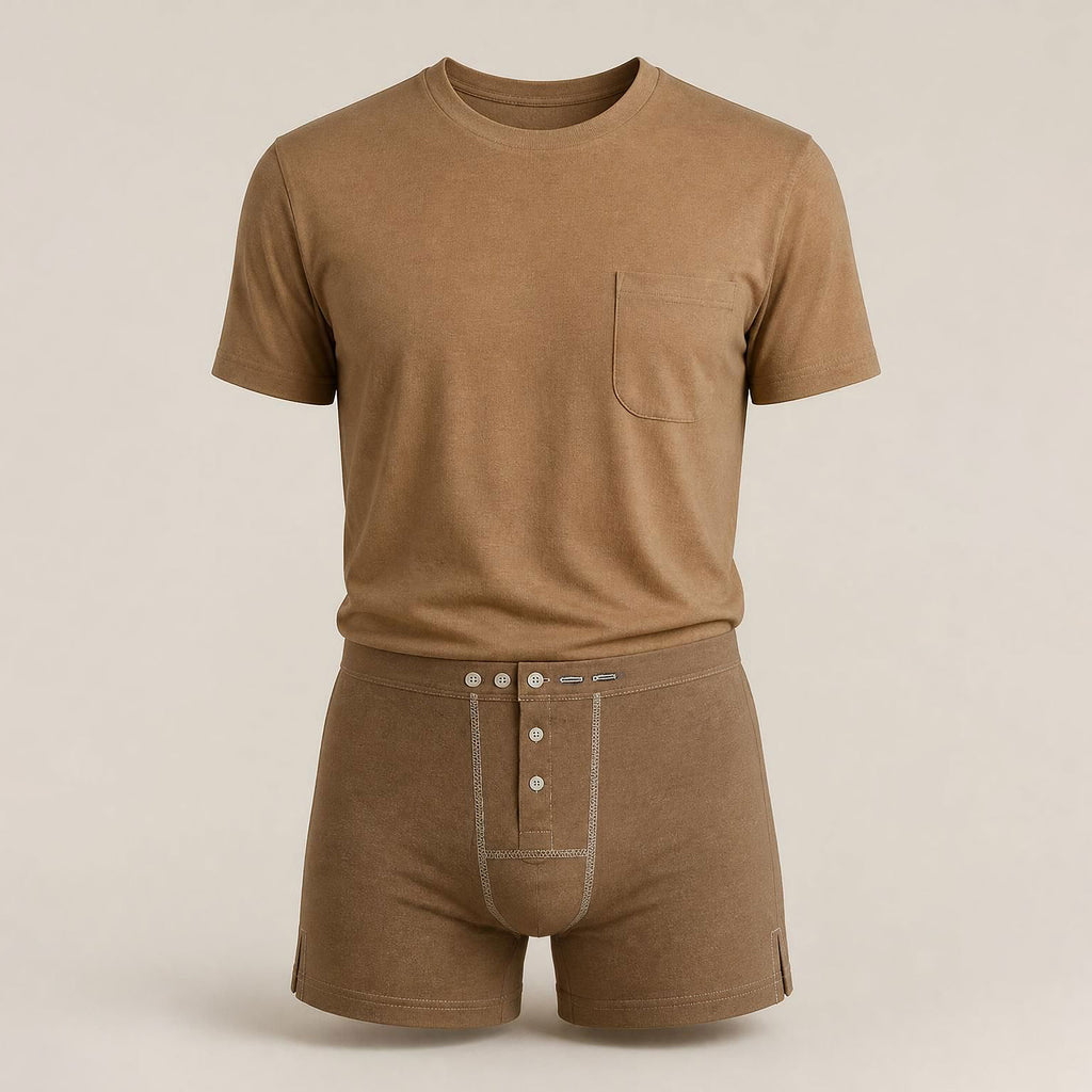 unbleached undyed 100% certified organic cotton t-shirt in colorgrown brown fox fiber