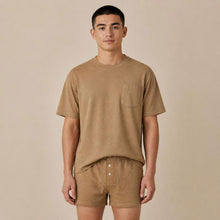 Load image into Gallery viewer, LAKEFOREST Limited Edition 100% Organic Cotton Luxury Pocket T-Shirt Colorgrown Brown (Dye-free, OC Thread, No Latex, No Elastic, No Polyester, No Formaldehyde, No Forever Chemicals, OC Thread Option) (100% Natural Origin &amp; Biodegradable)