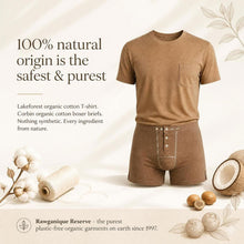 Load image into Gallery viewer, plastic-free 100% certified organic cotton boxer briefs underwear for men without polyester
