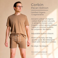 Load image into Gallery viewer, dye-free elastic-free 100% certified organic cotton boxer briefs plastic-free polyester-free