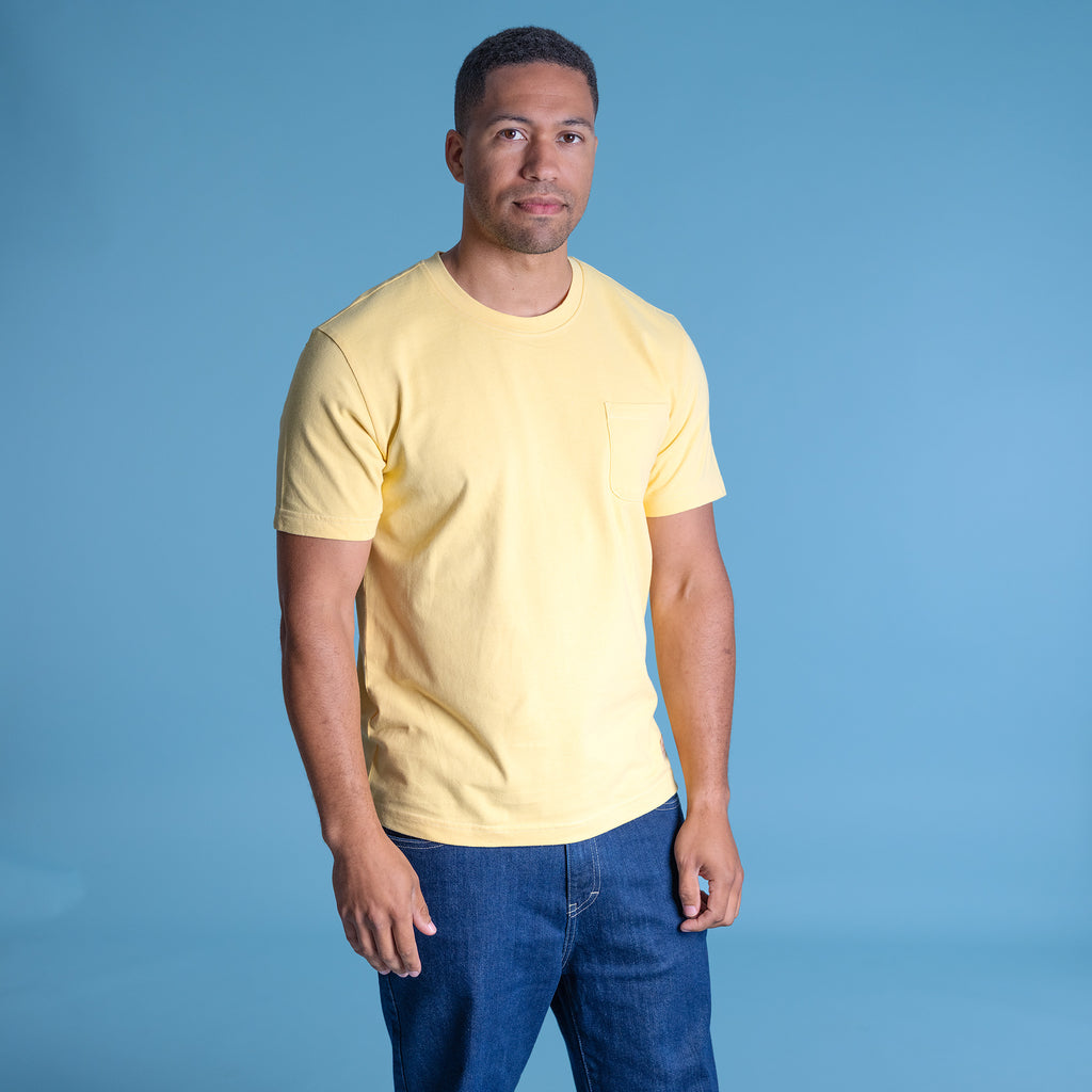 100% organic cotton pocket T-shirt polyester-free