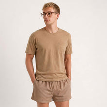 Load image into Gallery viewer, certified organic cotton t-shirt in colorgrown undyed brown color