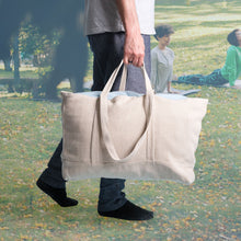 Load image into Gallery viewer, 100% organic linen giant tote bag