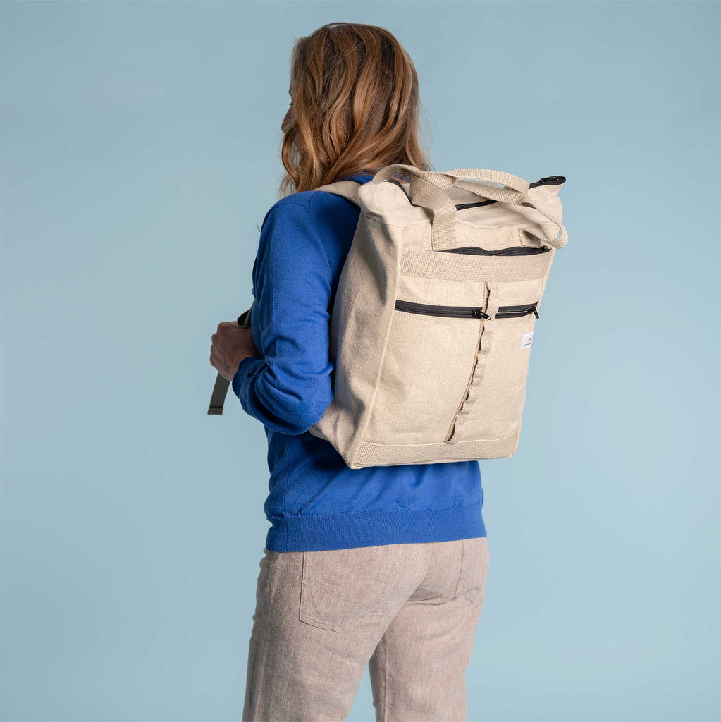 organic hemp laptop tote backpack