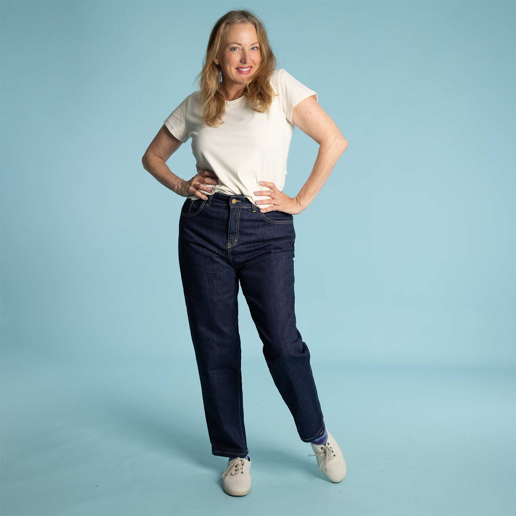 women's organic cotton jeans indigo dyed