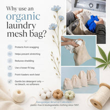 Load image into Gallery viewer, plastic-free hemp laundry mesh net bag
