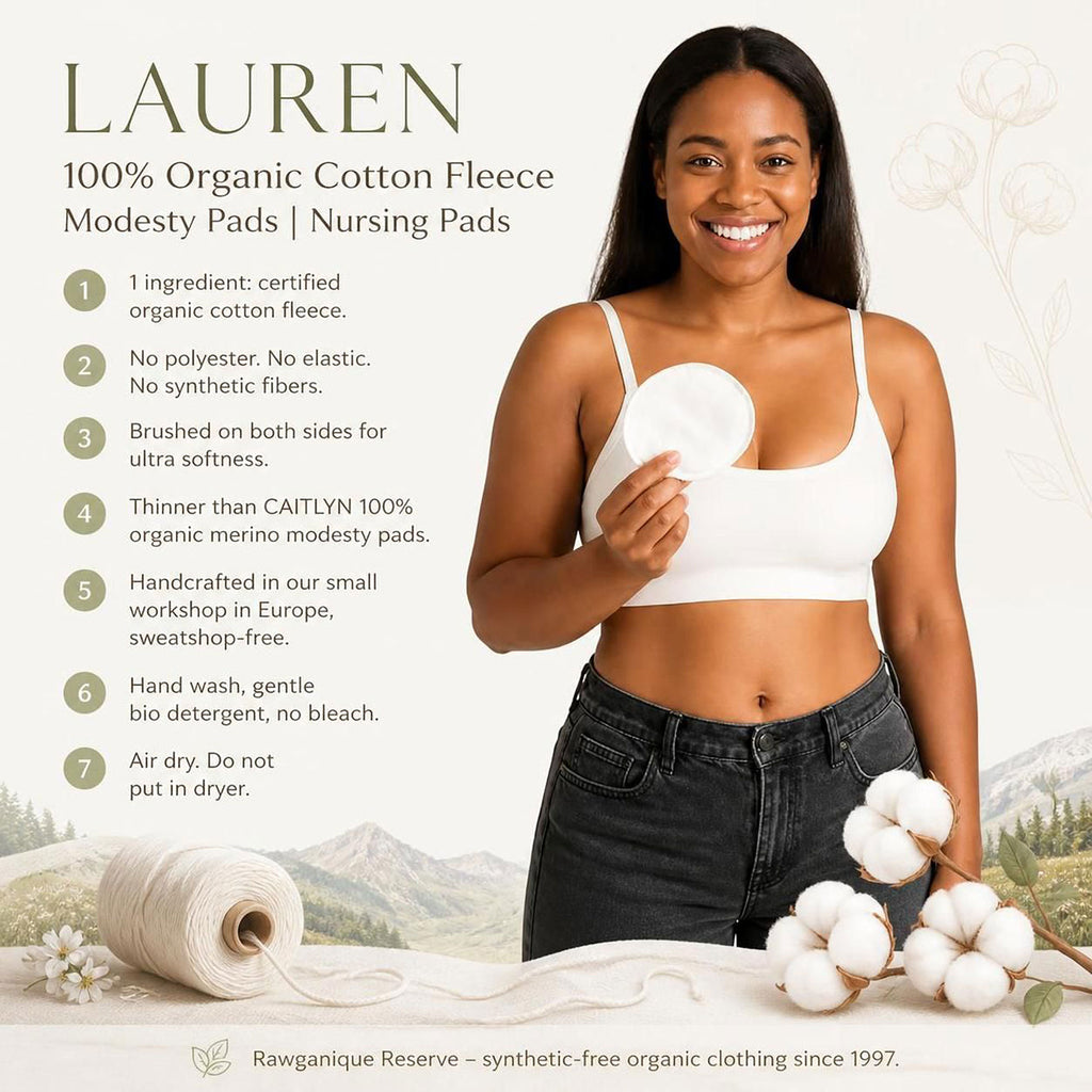 100% organic cotton fleece nursing pads plastic-free