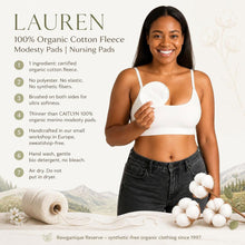 Load image into Gallery viewer, 100% organic cotton fleece nursing pads plastic-free