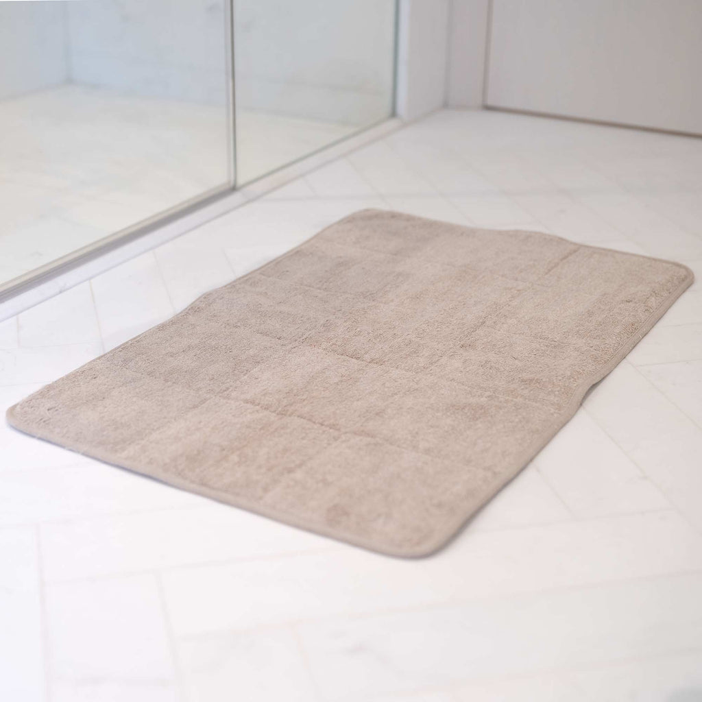 thick organic linen bathmat