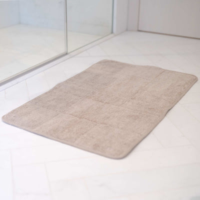 thick organic linen bathmat