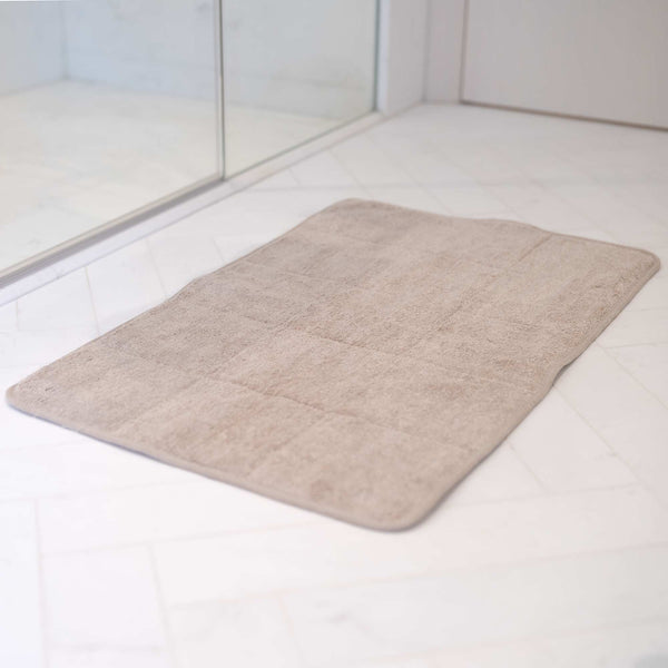 EVERINGTON Organic Linen Terry Bathmat (OC Thread, No Polyester, No Plastic, No Dye, No Synthetics) (100% Biodegradable)