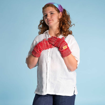 elastic-free organic linen gloves