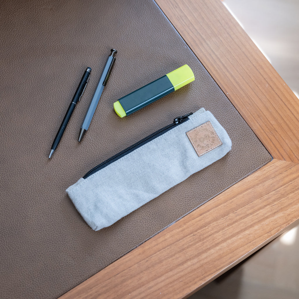 organic linen pencil case