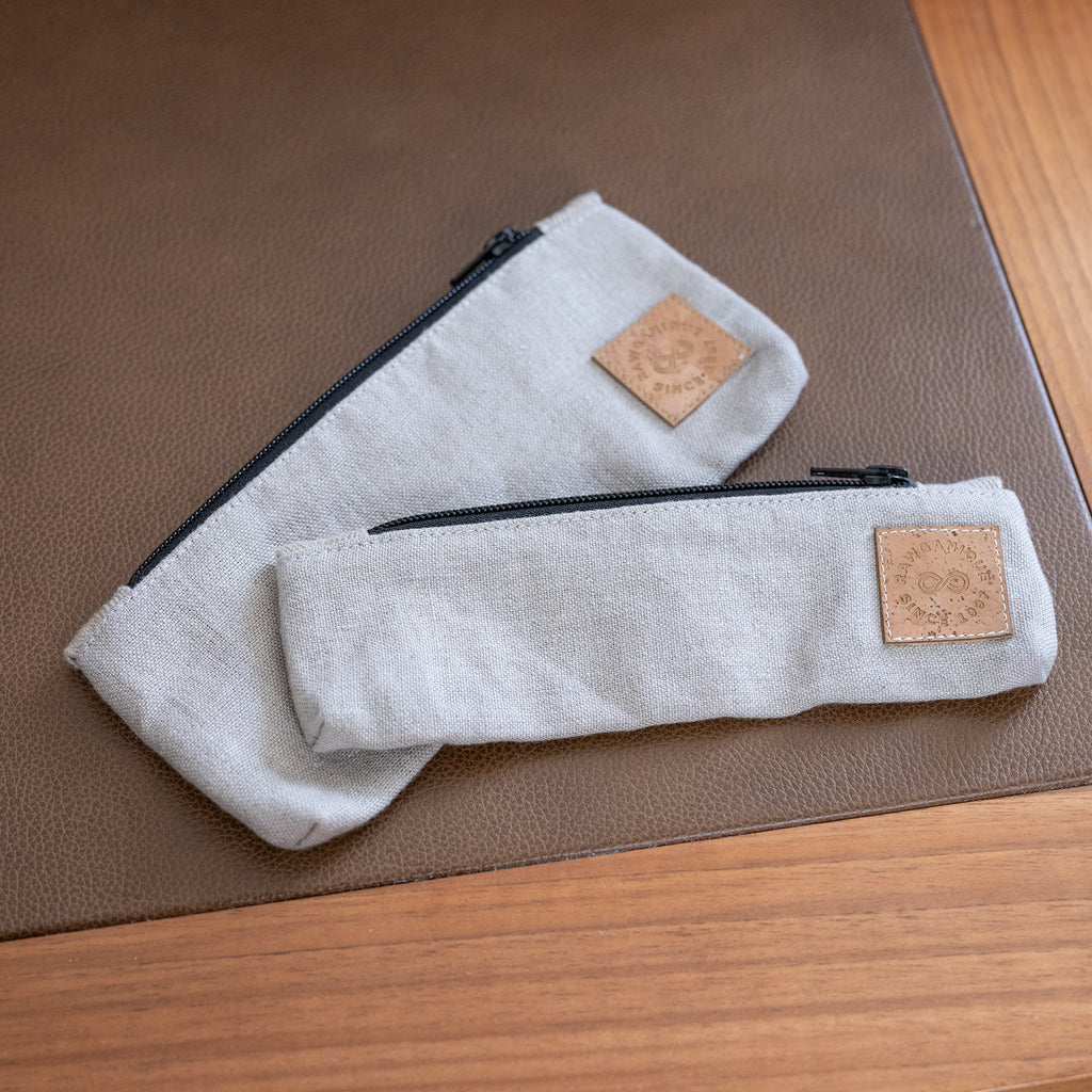 organic linen pencil case