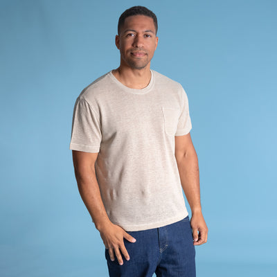 100% organic linen knit t-shirt