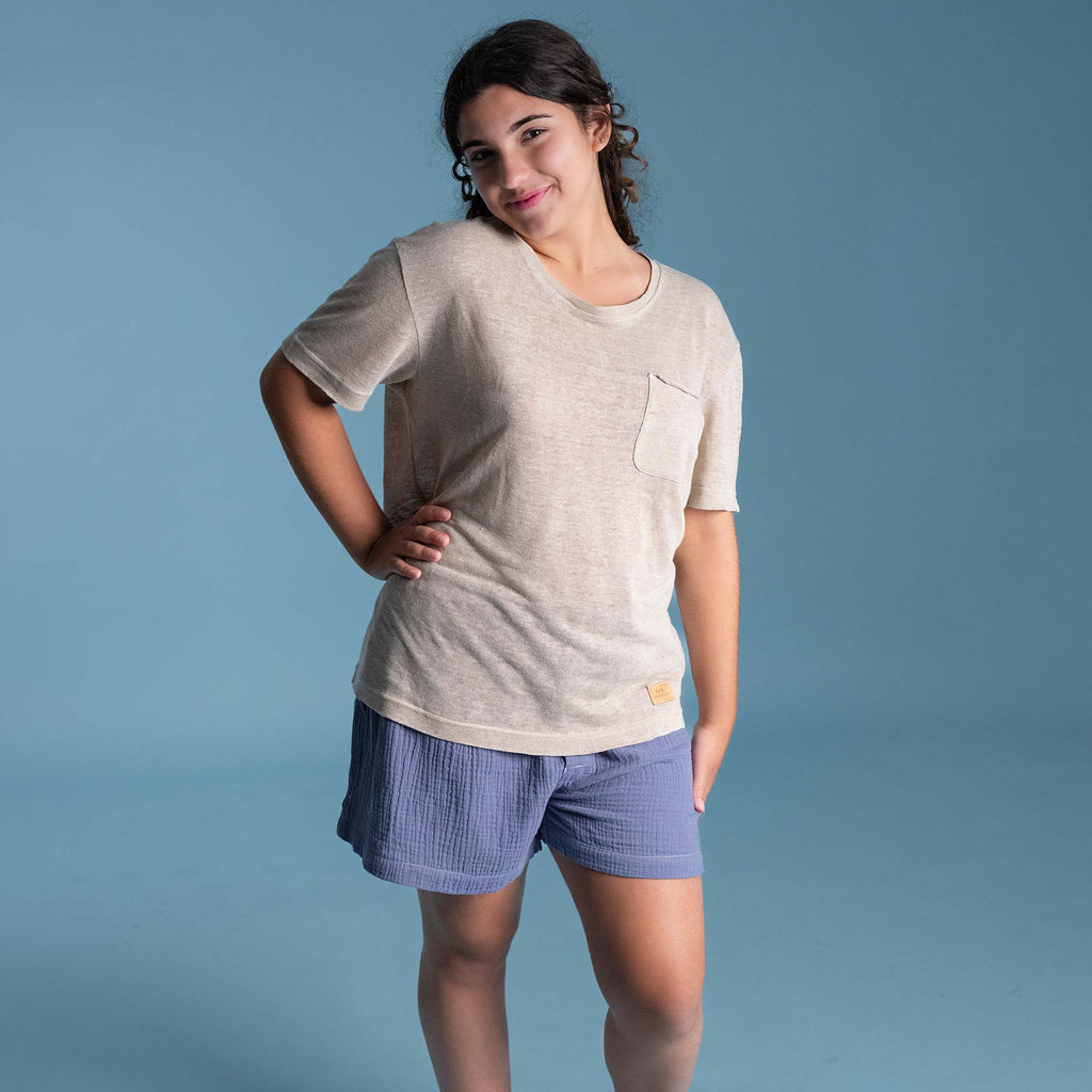 100% organic linen pocket t-shirt