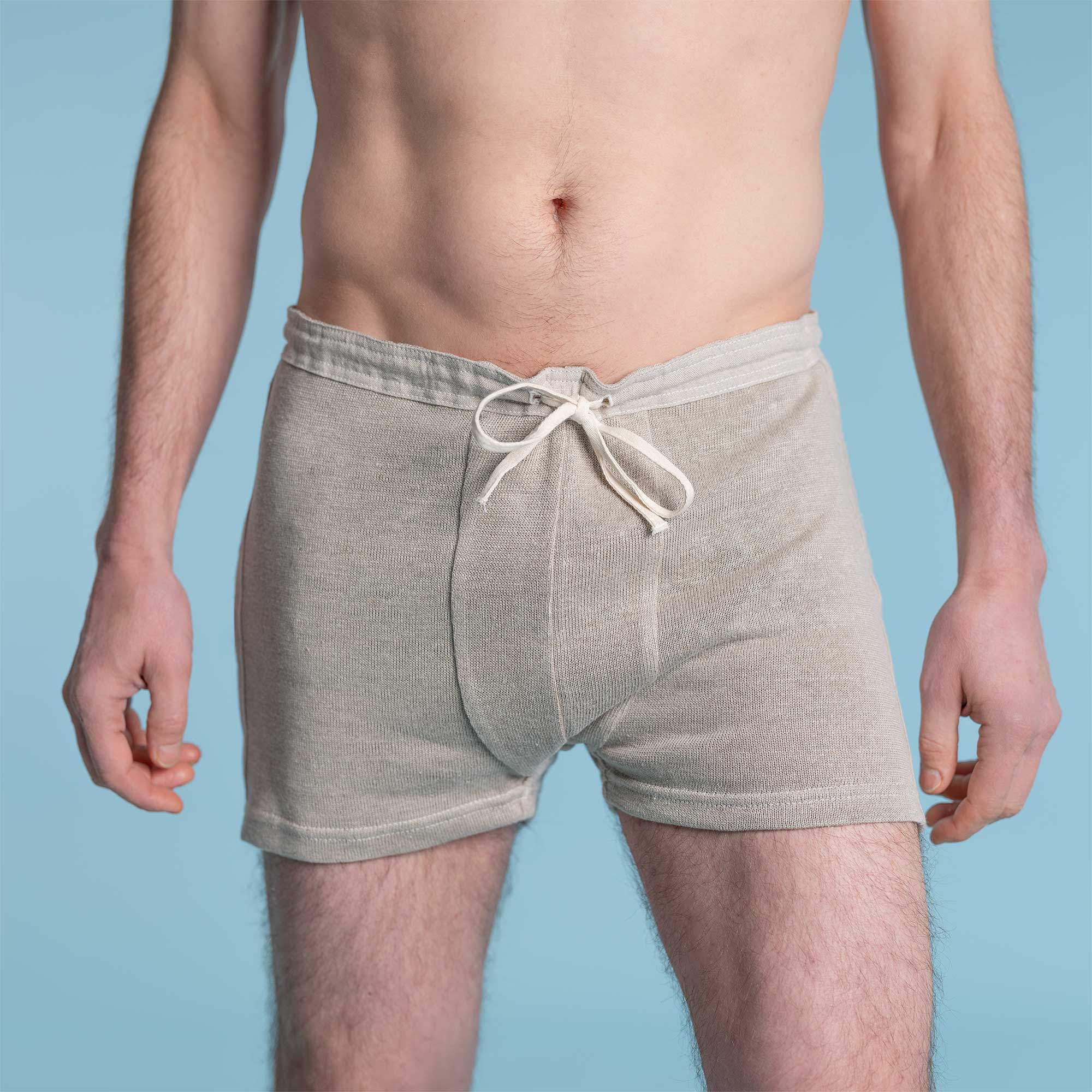 Elastic Free 100 Organic French Linen Knit Boxers Oc Thread Rawganique 3213