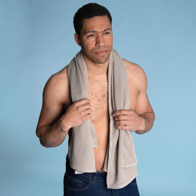 100% organic linen knit towel