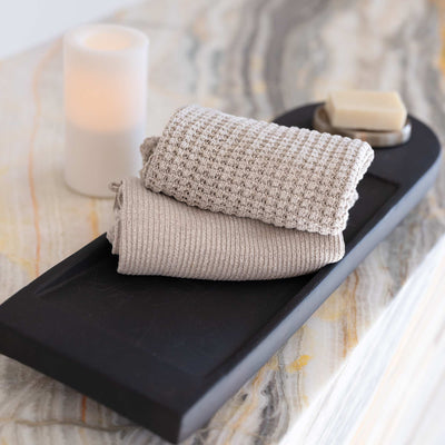 organic linen knit kitchen towels