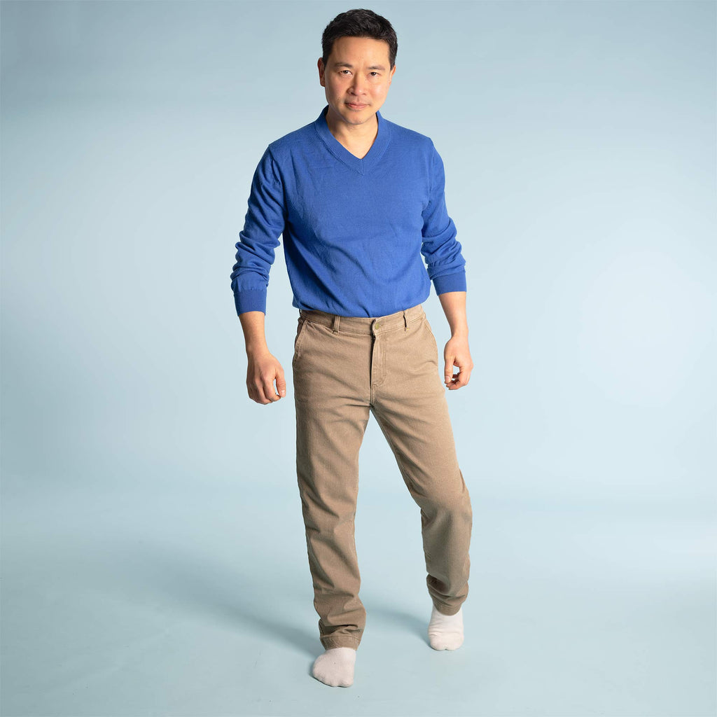 natural clay-dyed organic stetch chino pants