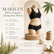 Load image into Gallery viewer, 100% hemp boy shorts panty