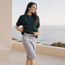 Load image into Gallery viewer, certified organic merino wool knitwear polo shirt