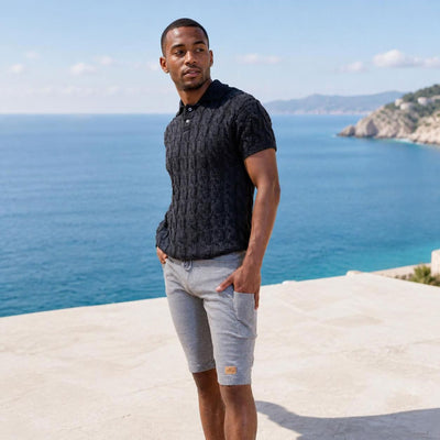 certified organic merino wool polo shirt