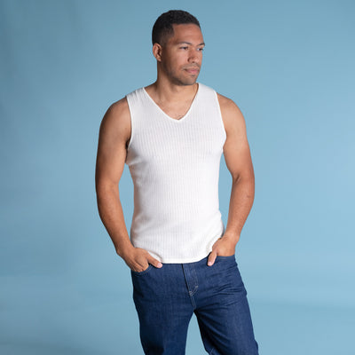 100% organic merino wool tank top