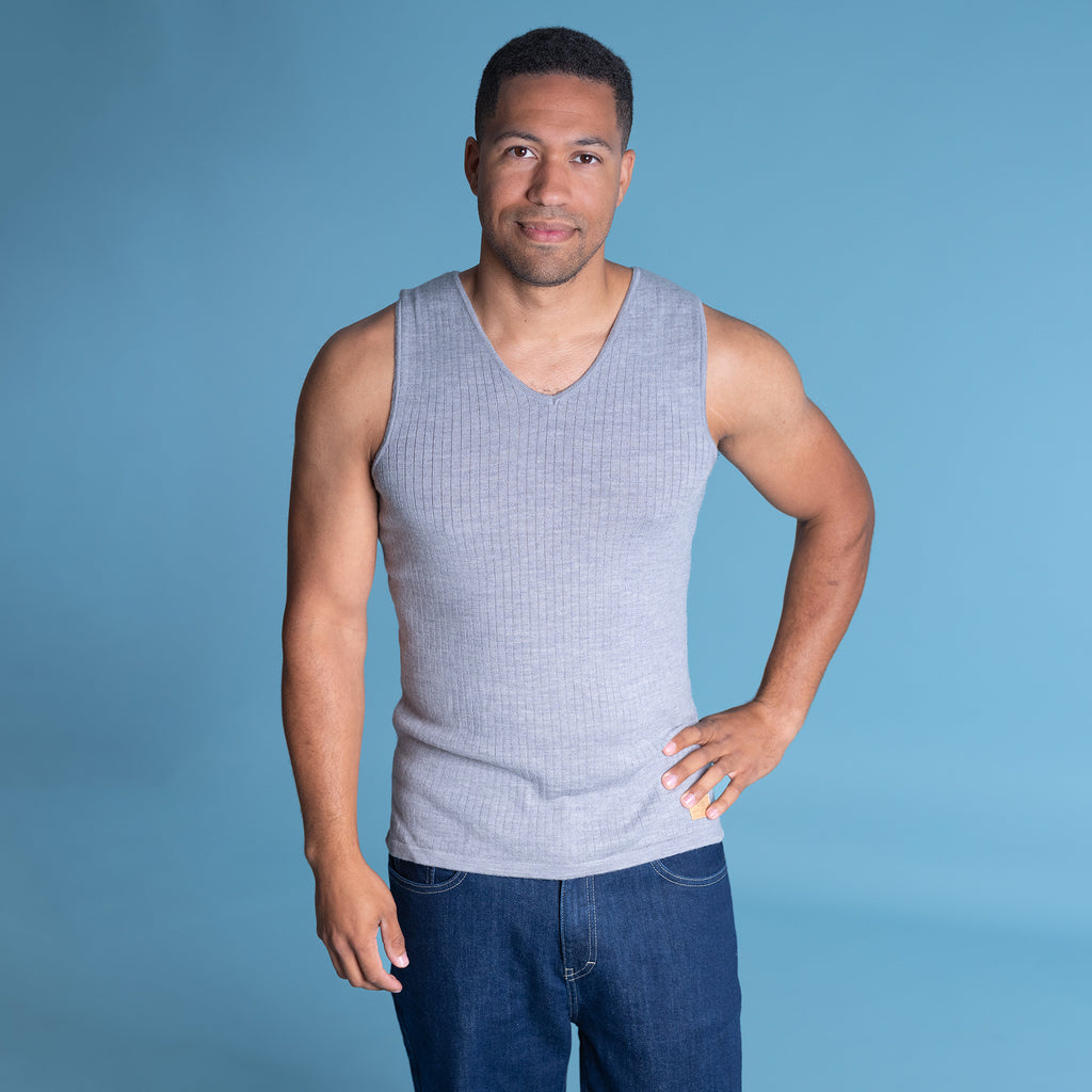 100% organic merino tank top