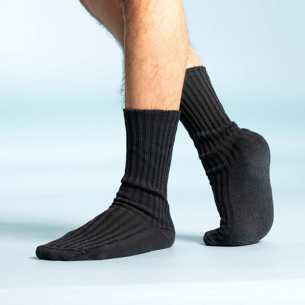 Elastic-free 100% organic cotton socks