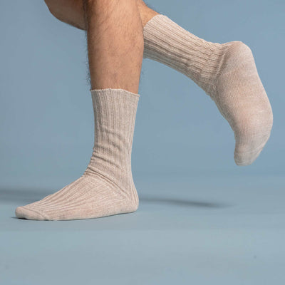 elastic-free organic linen socks plastic-free