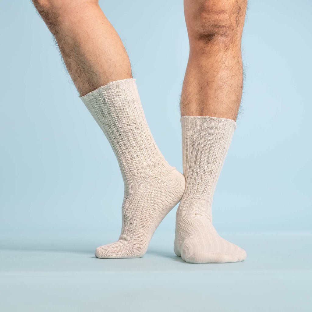 elastic-free organic linen socks