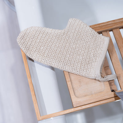 100% hemp scrub glove