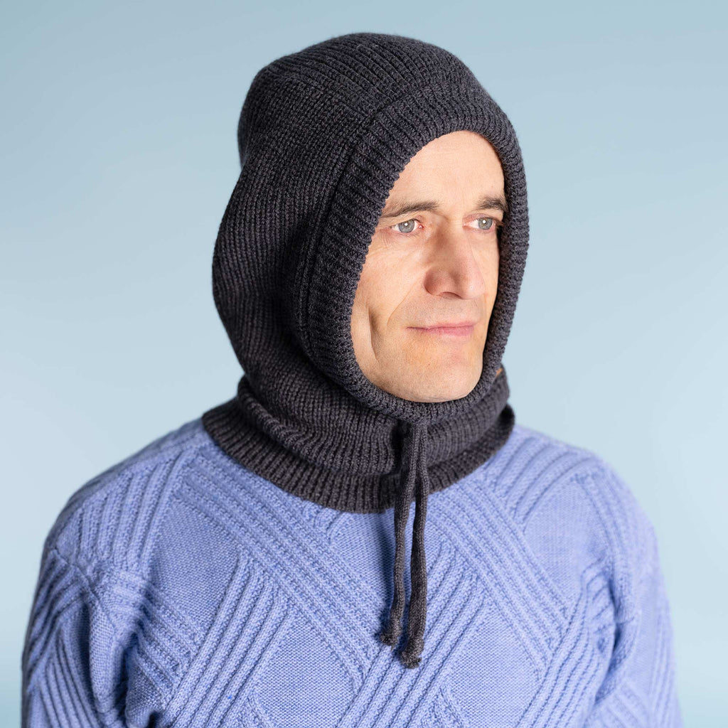 Organic wool hoodie hat no synthetics